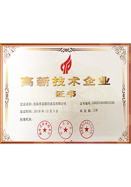 Certificate Of Honor