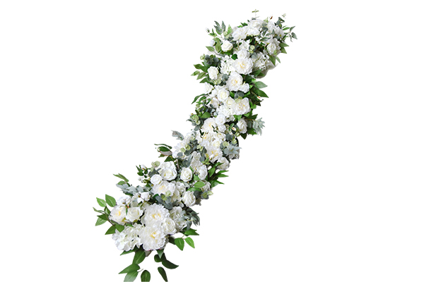 200x45cm White And Green Floral Arrangement